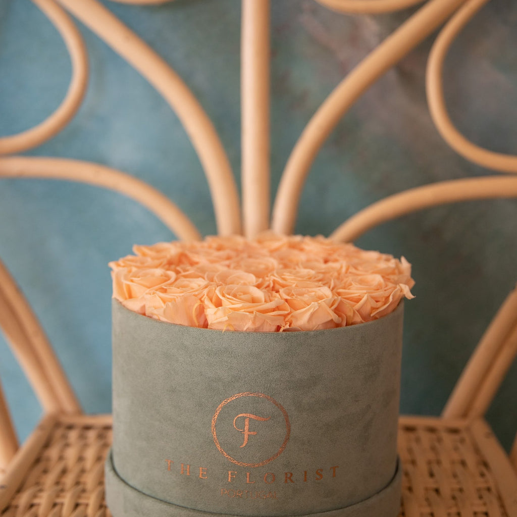 Simplicity Preserved Salmon Roses - The Florist