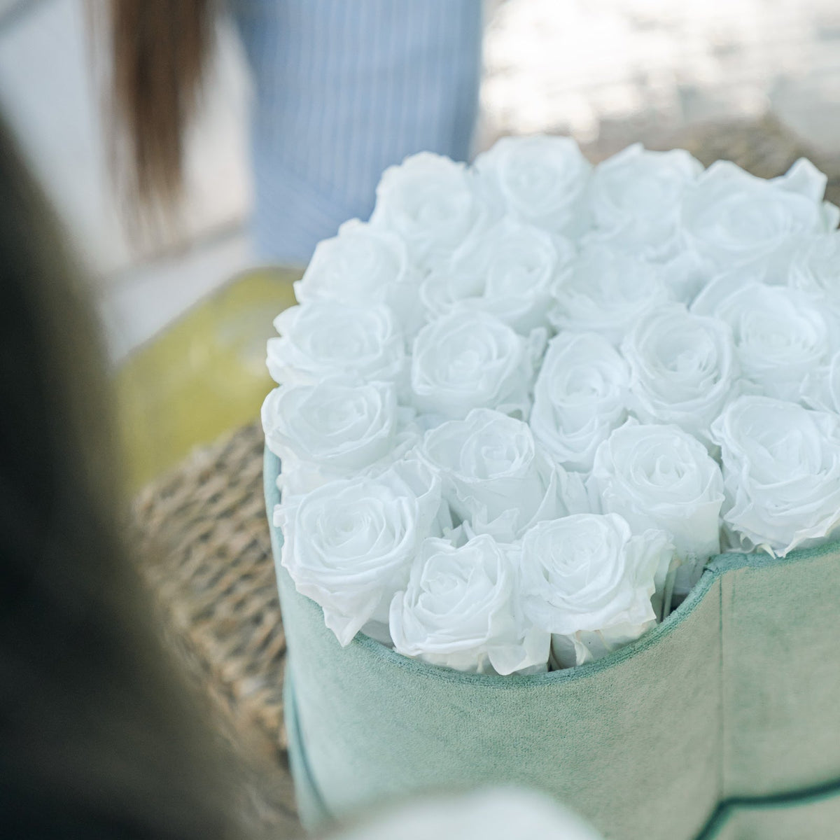 Passion Preserved White Roses XL - The Florist