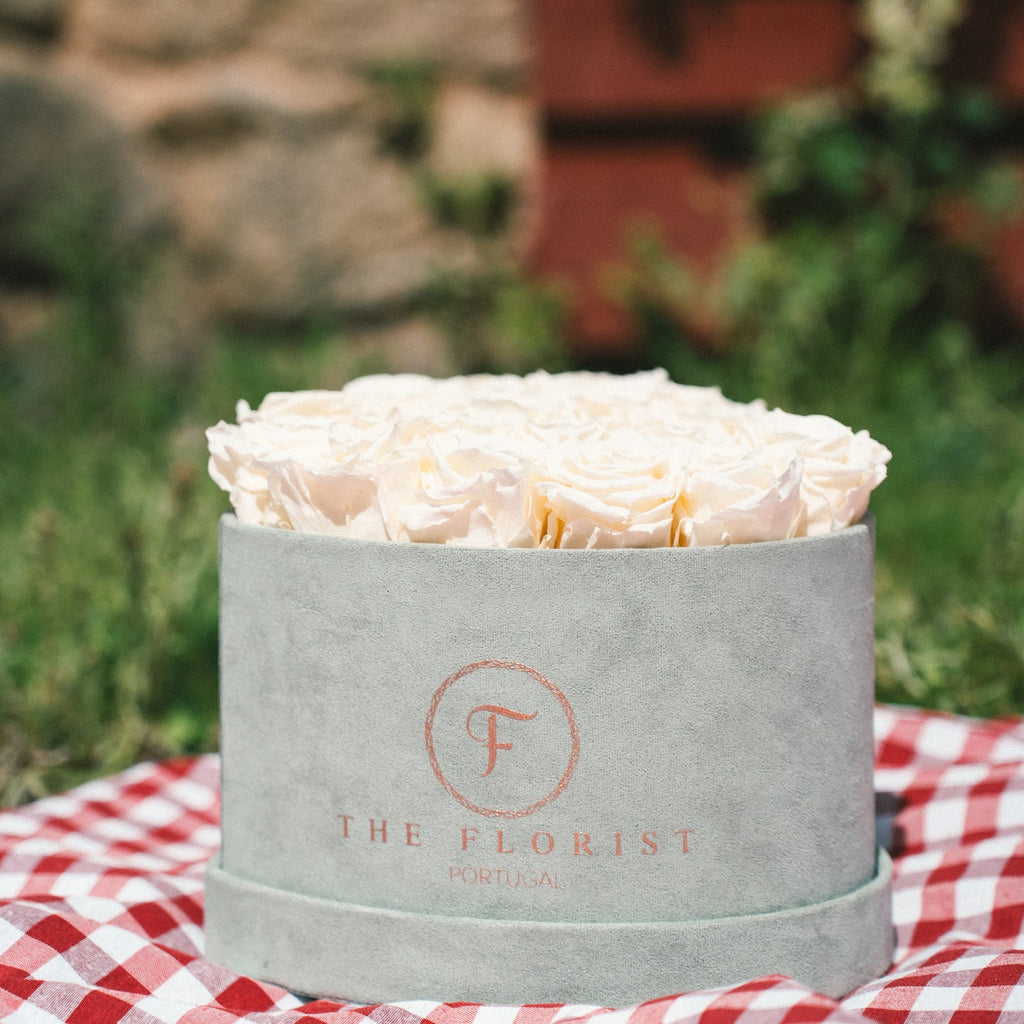 Luxurious Preserved Salmon Roses - The Florist