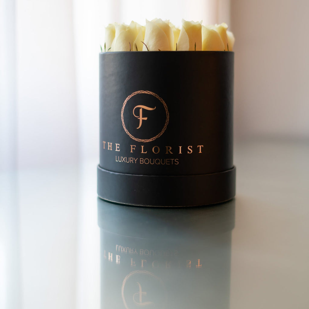 Glamorous Preserved White Roses - The Florist