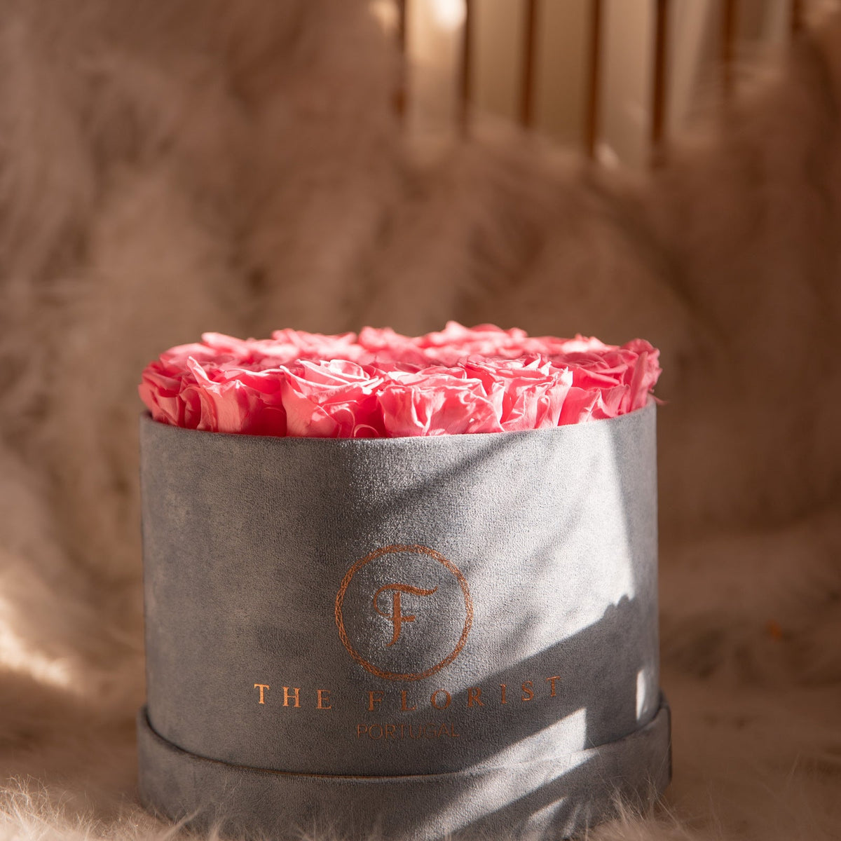 Luxurious Preserved Salmon Roses - The Florist