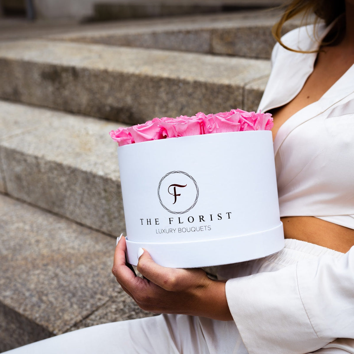 Luxurious Preserved Pink Roses - The Florist