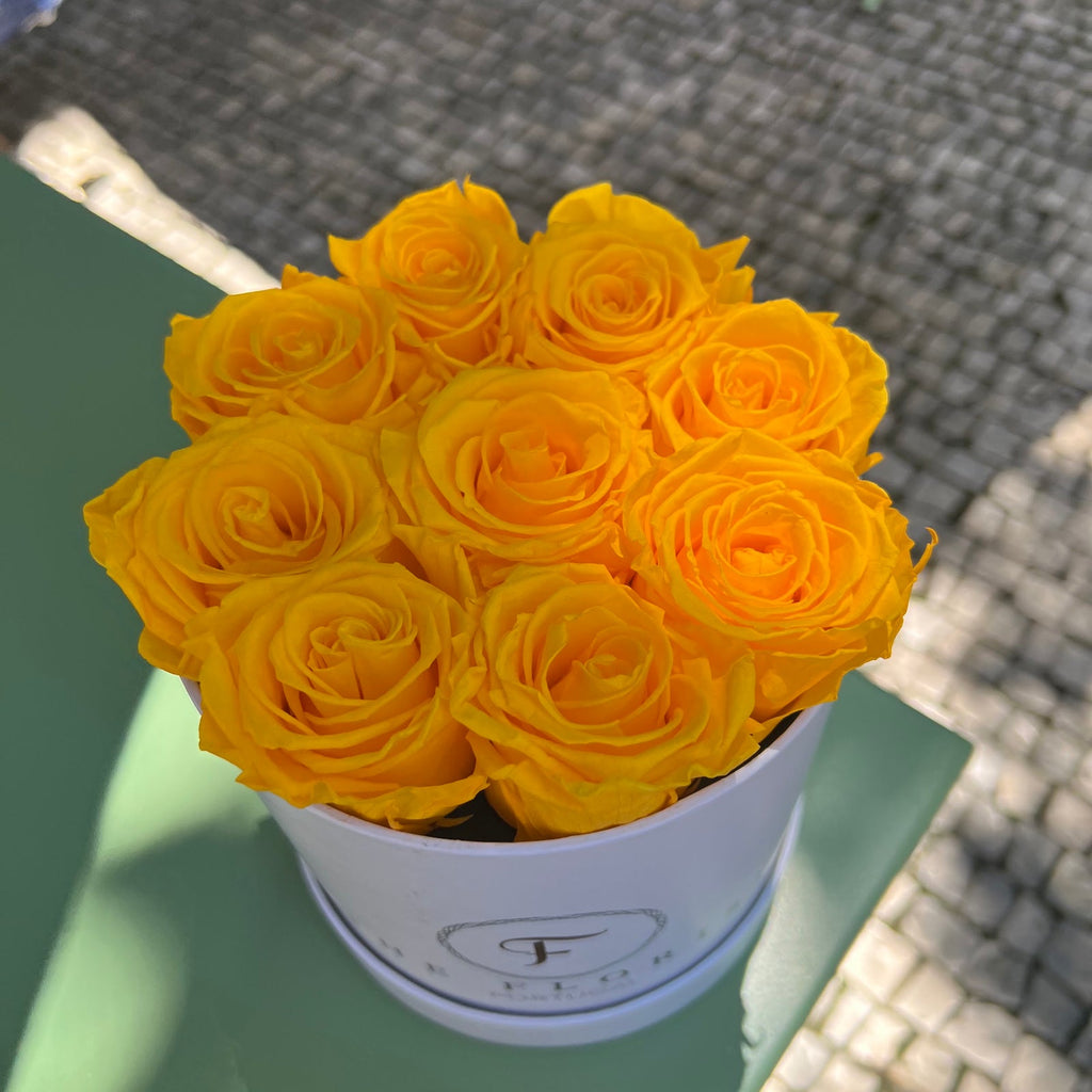 Luxurious Preserved Yellow Roses - The Florist