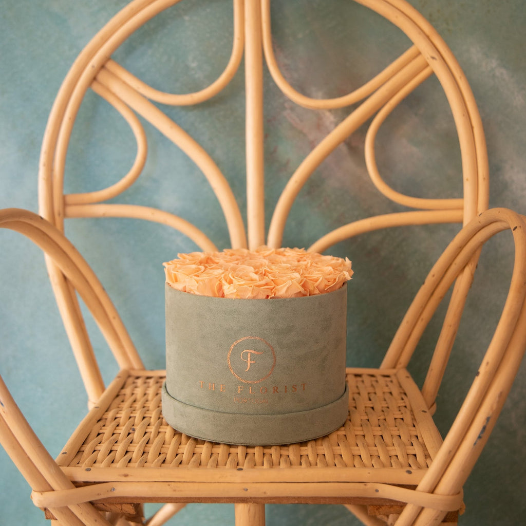 Luxurious Preserved Salmon Roses - The Florist