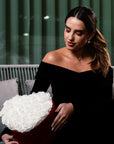 Passion White Roses XL - The Florist