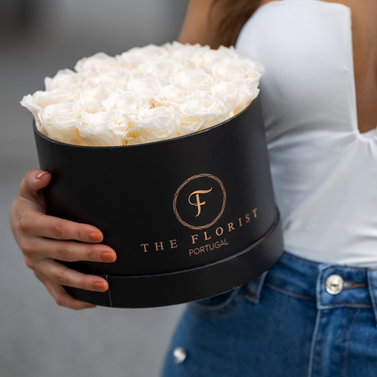 Luxurious White Roses - The Florist