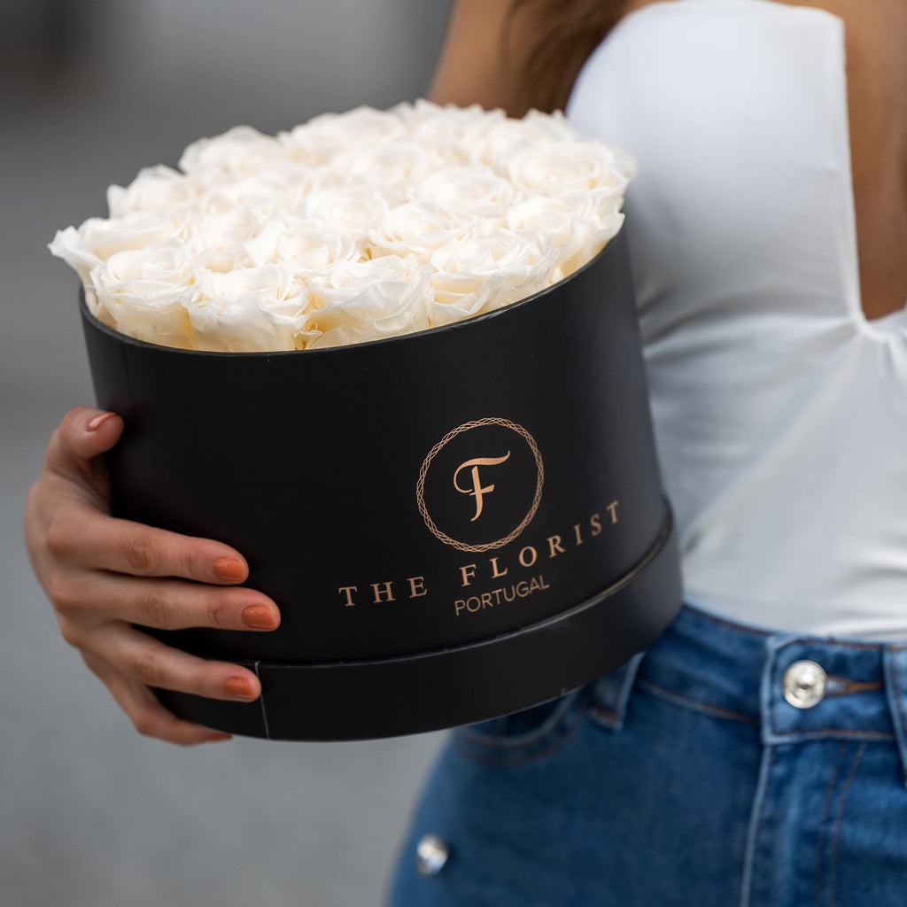 Luxurious White Roses - The Florist
