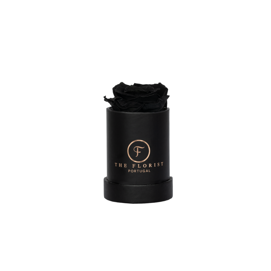 Single Rose Preserved Black