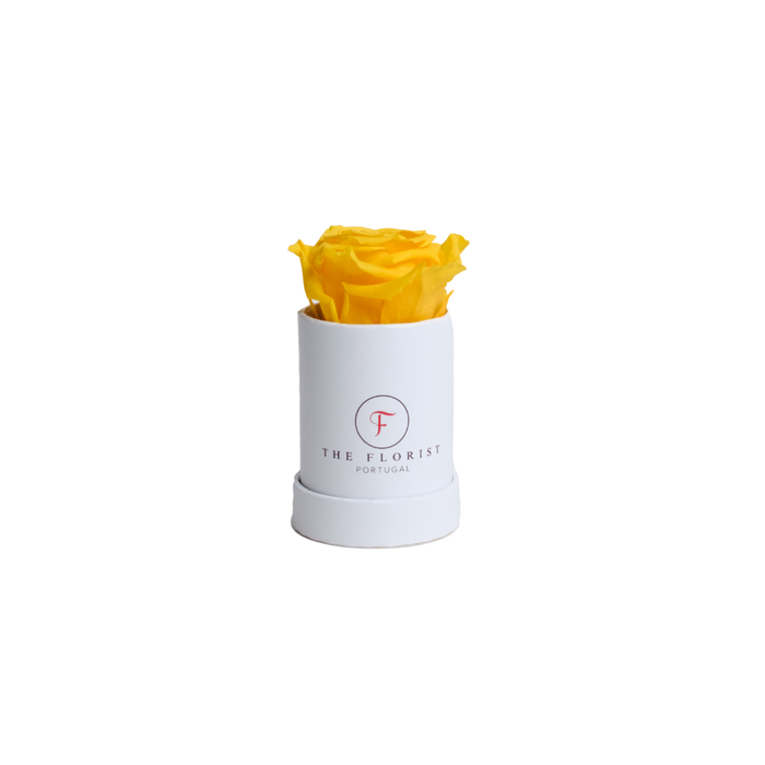 Single Rose Preserved Yellow