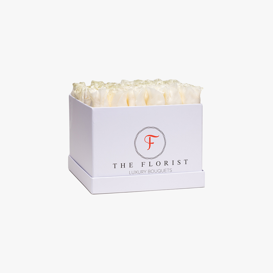 Supreme White Roses - The Florist Portugal - Florista Online 24/7