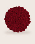 Lujosas rosas rojas preservadas